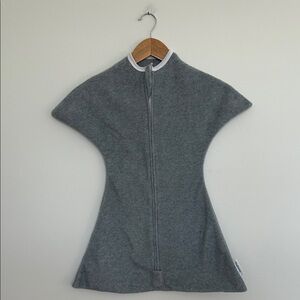 SleepingBaby Zipadee Zip Gray Fleece Infant Sleep Sack Size Small 4-8 months